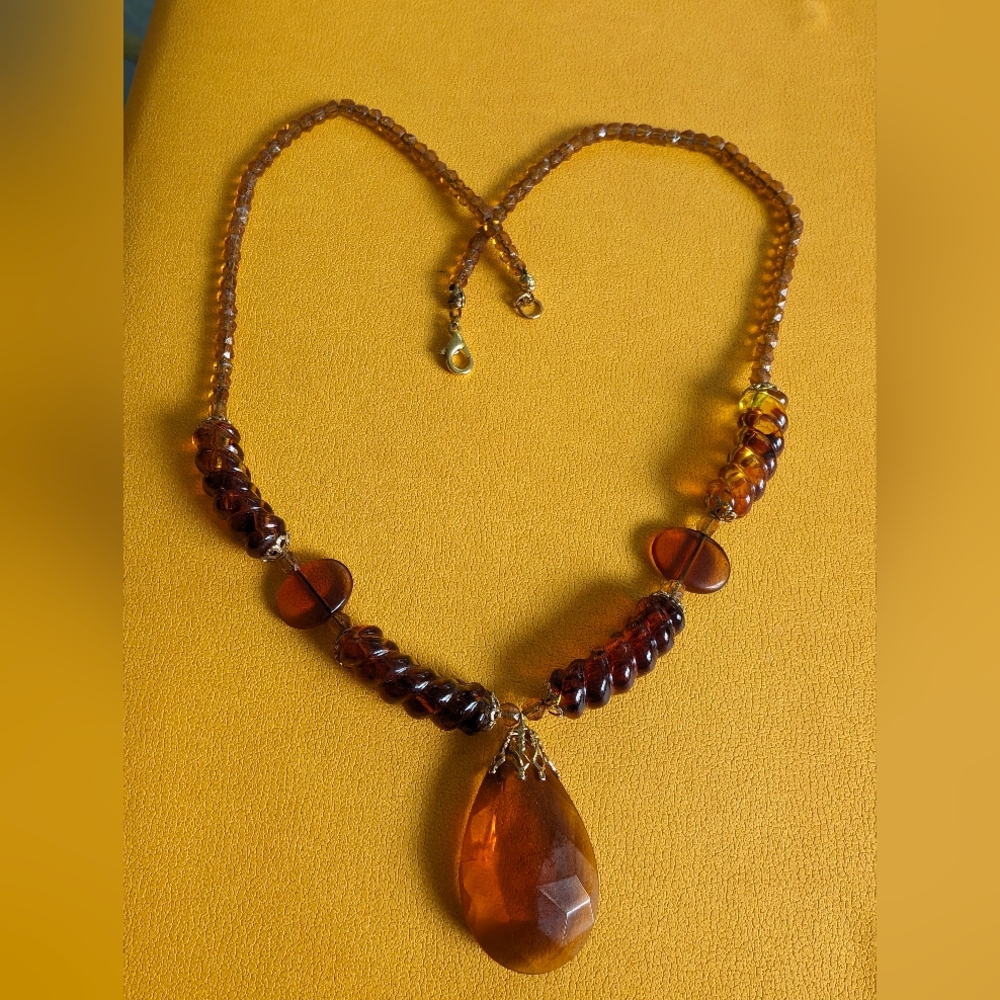 Amber Crystal necklace